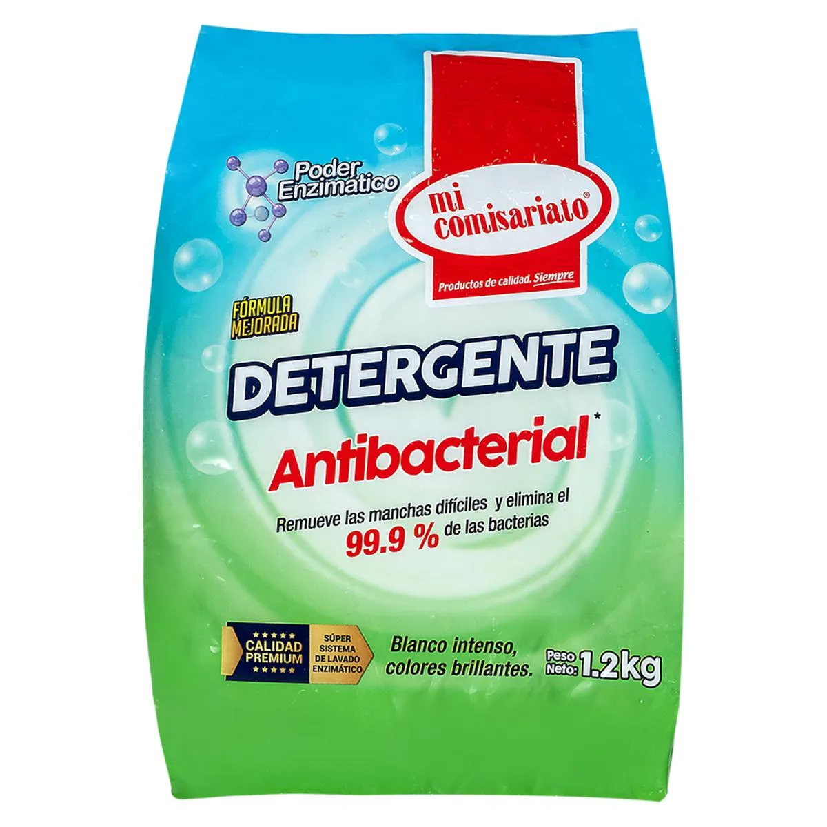 Detergente en Polvo Mi Comisariato Antibacterial 1.2kg