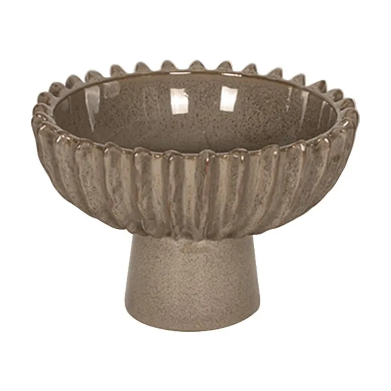 Florero Alto Jelly Cerámica 14cm Café