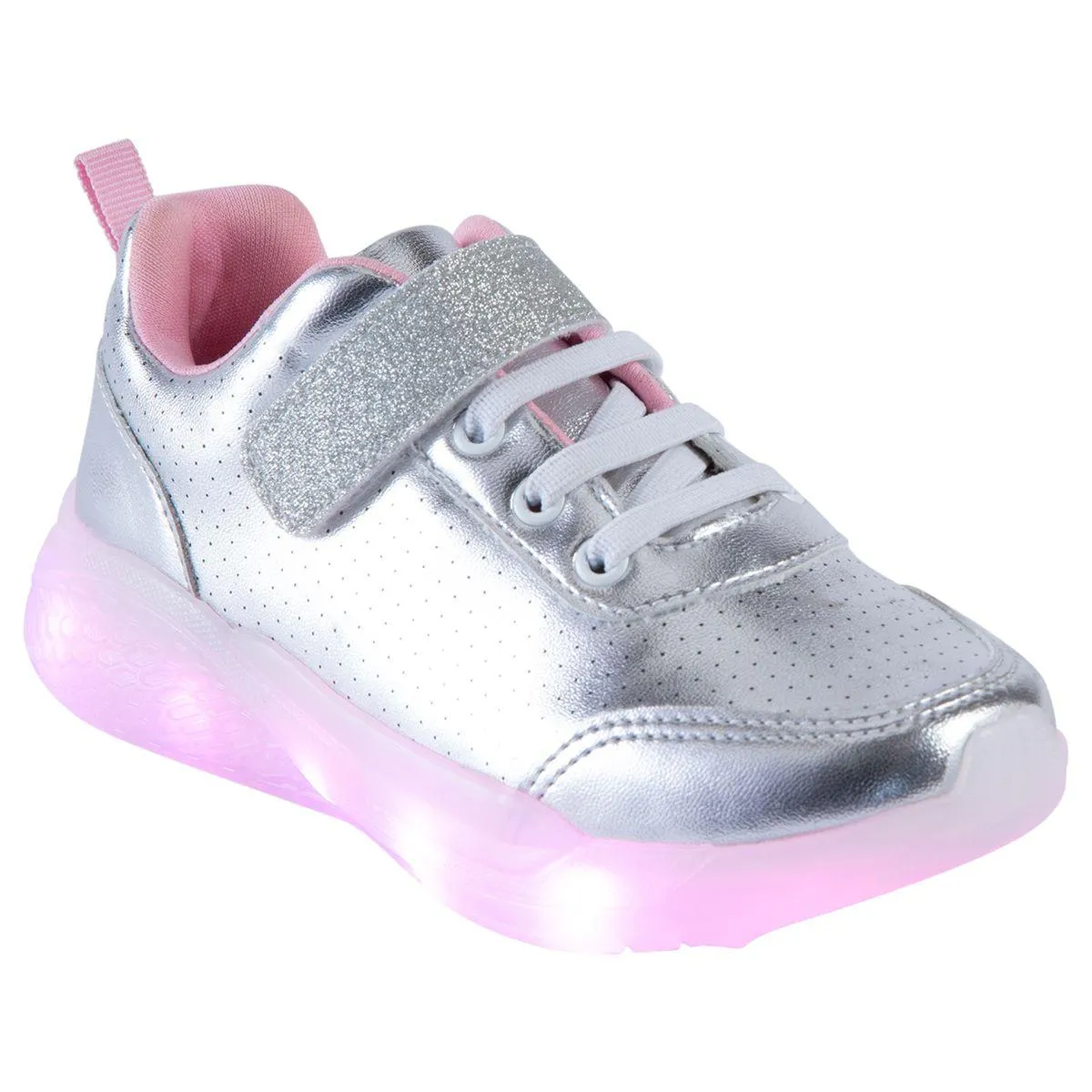 Zapatos casuales tipo sneakers con luces para niña