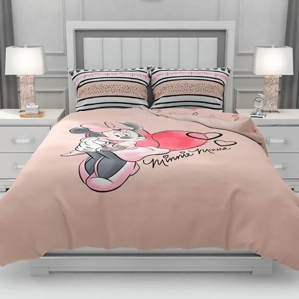 Edredón Infantil Minnie Corazones Full