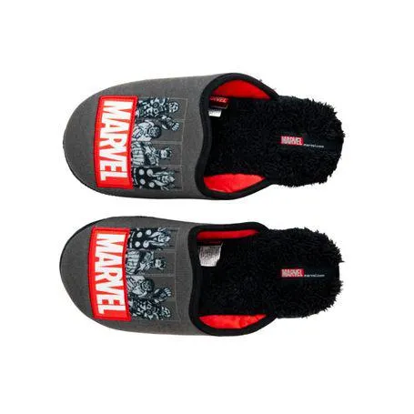 Pantufla Hombre Puff Cerrada Gris Oscuro de Marvel - Varias Tallas