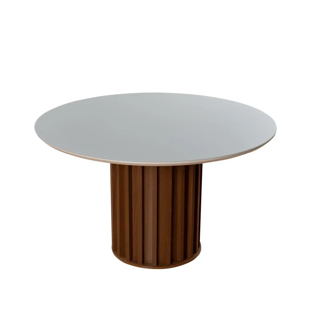 Mesa de Comedor Redonda Viena |Bi Color Freijo /Blanco Antiguo