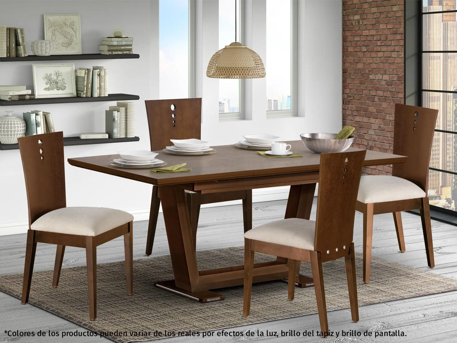 Mesa Comedor Acuario Plus Ext C/Miel