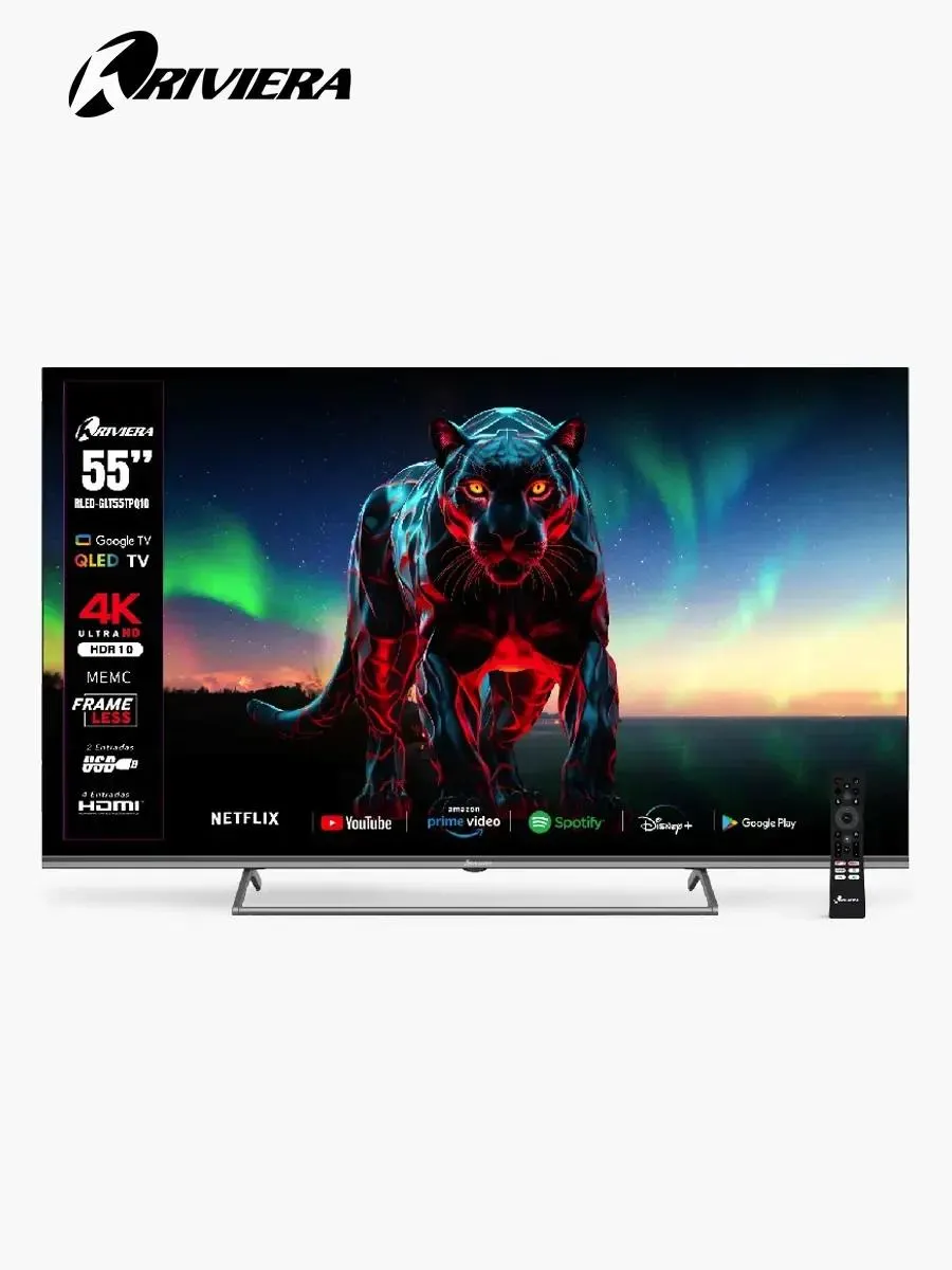 Televisor Riviera Google TV QLED 55″ UHD GLT55TPQ10 | Negro
