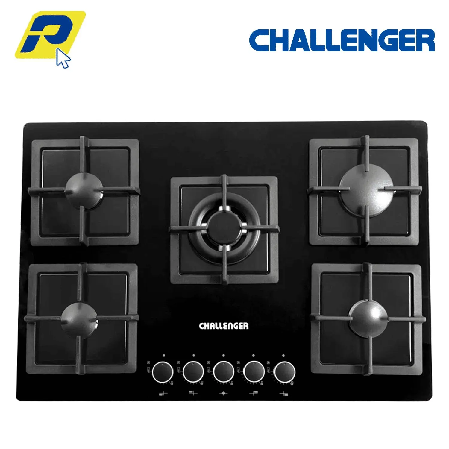 Encimera A Gas Vidrio Templado De Cinco Puestos-challenger