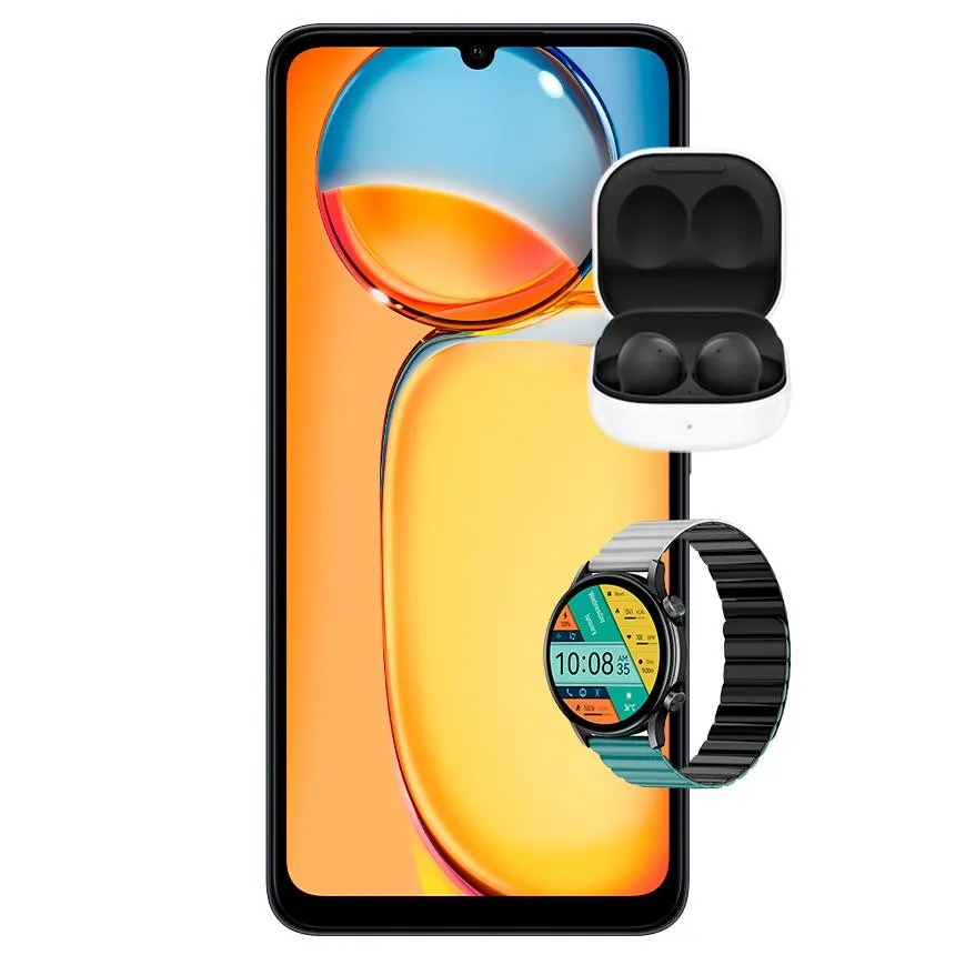 COMBO XIAOMI REDMI 13C (128GB) + BUDS 2 + KIESLECT WATCH KR PRO LTD