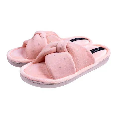 Pantufla Sandalia Mujer Puff Perlas Melón - Varias Tallas