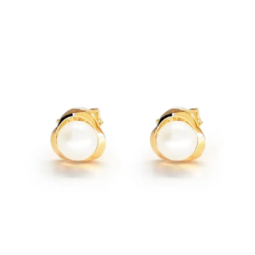 ARETES PERLA BISEL TREBOL