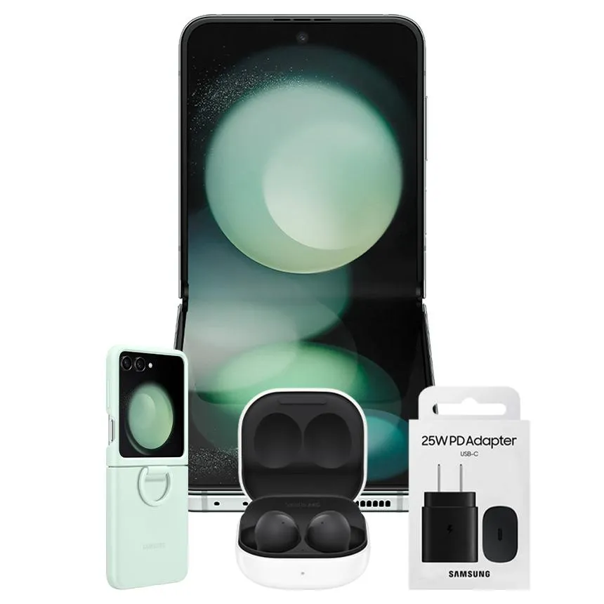 GALAXY Z FLIP 5 (256GB) + BUDS 2 + SILICONE CASE WITH RING + FAST CHARGER 25W