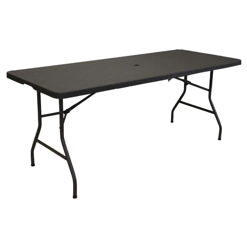 Mesa Rectangular Plegable Café 75x182cm