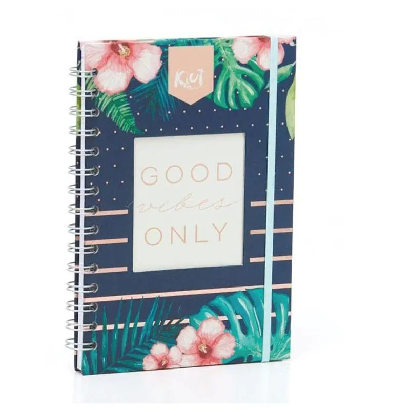 Cuaderno Espiral A4 100hjs Cuadros Pasta Dura Kiut Ilusion
