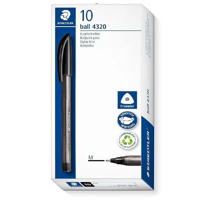 Bolígrafo Punta Media Negro 4320 Ball M