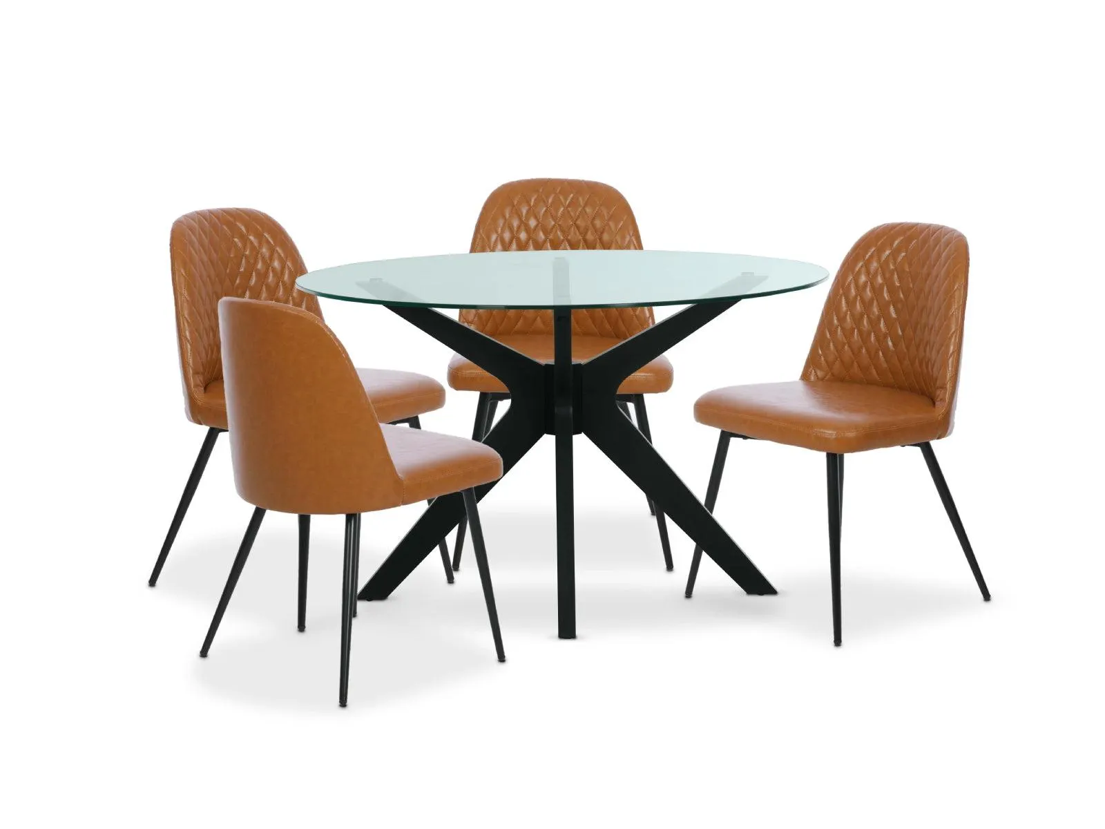 Comedor Circular Bacoli + 4 Sillas Falanna