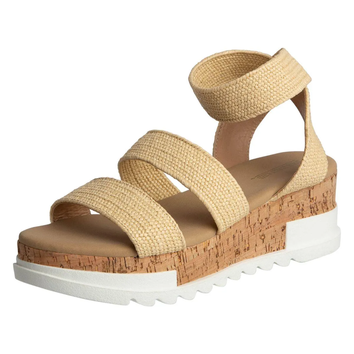 Sandalias Raffia Sandi con plataforma tipo cuña para mujer