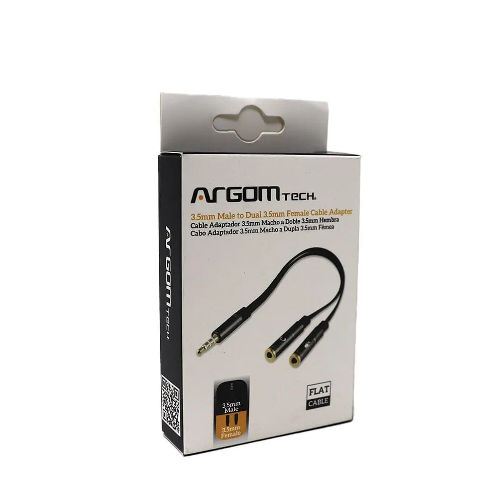 Adaptador Splitter para Auriculares - ARGOM - ARGCB0029