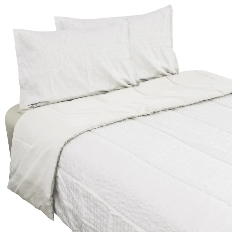 Cubrecama Crepe Blanco King