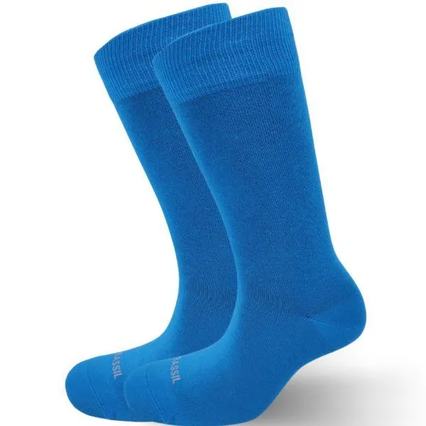 Medias de caballero, celeste llano