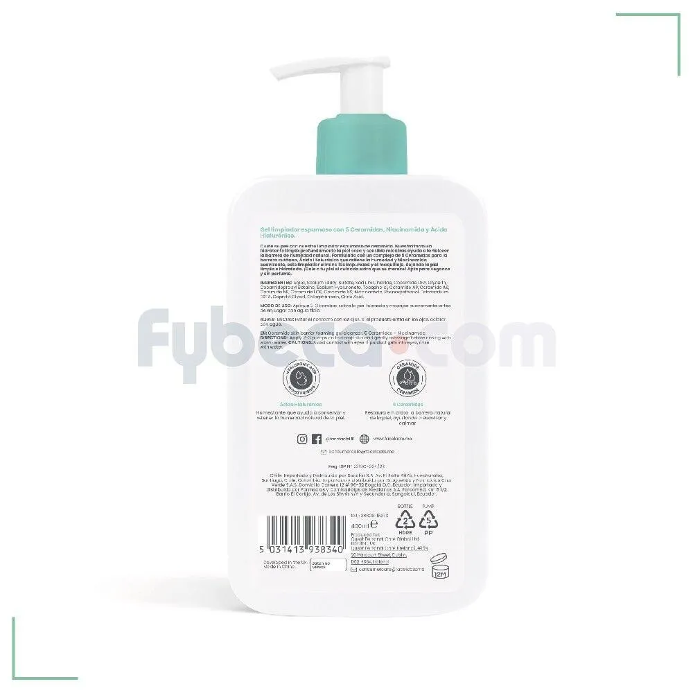 Ceramide Gel Limpiador Espumoso 400Ml