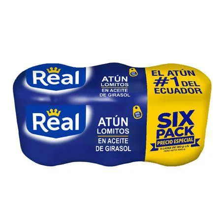 Pack 6 und Atún Lomitos en Aceite de Girasol Real 180g
