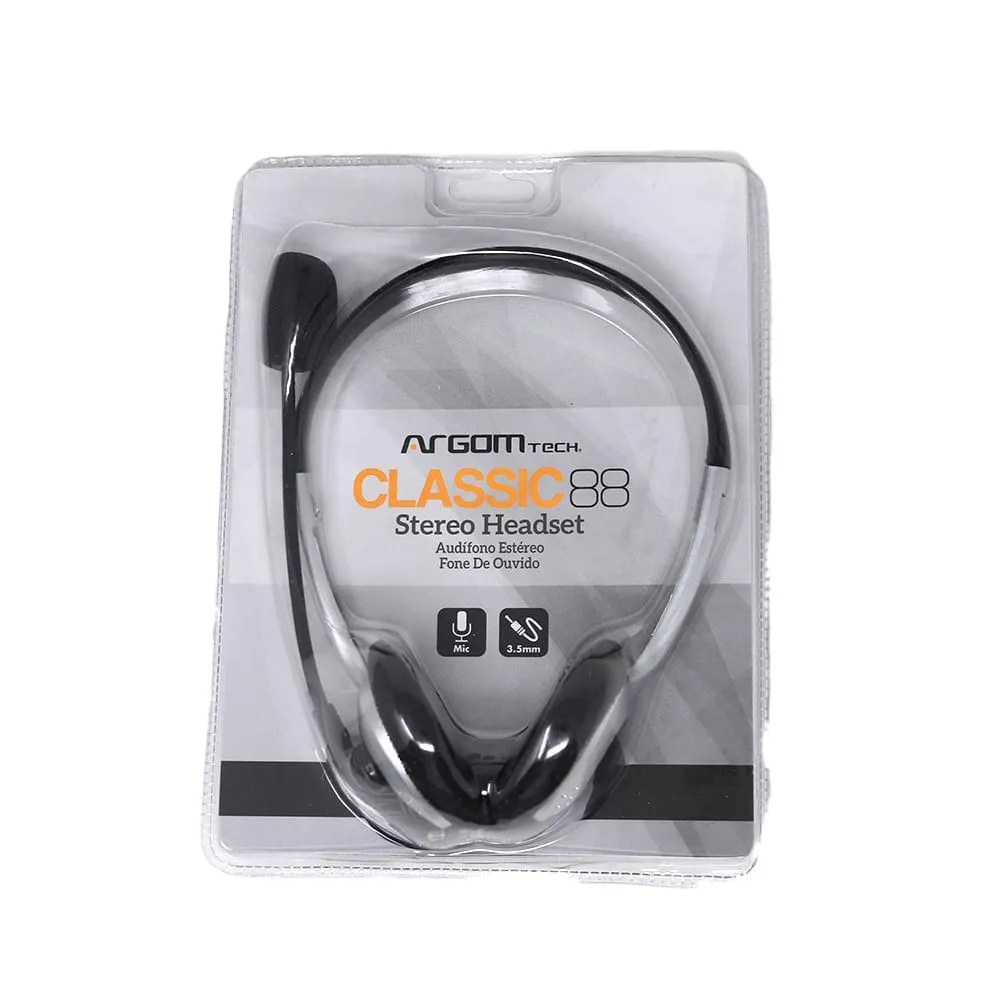 Audífono Tipo Diadema con Micrófono - ARGOM - ARG-HS-0088
