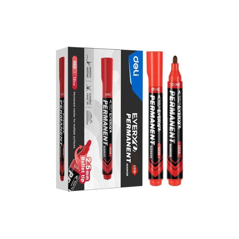 Marcador Permanente Pta Redonda Rojo U216-Rd