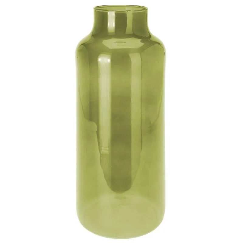 Florero Verde de Vidrio 35x14cm