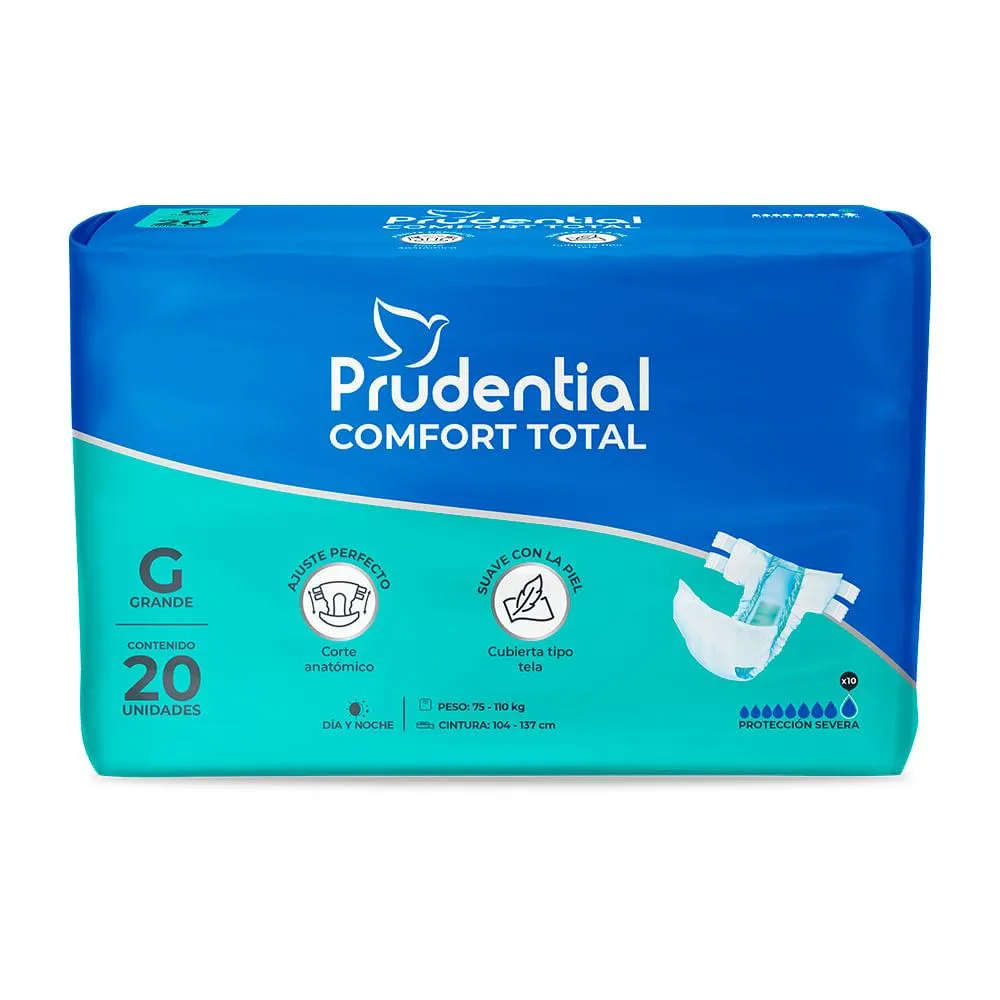 Prudential Pañal Adulto Comfort Total 20 Unidades