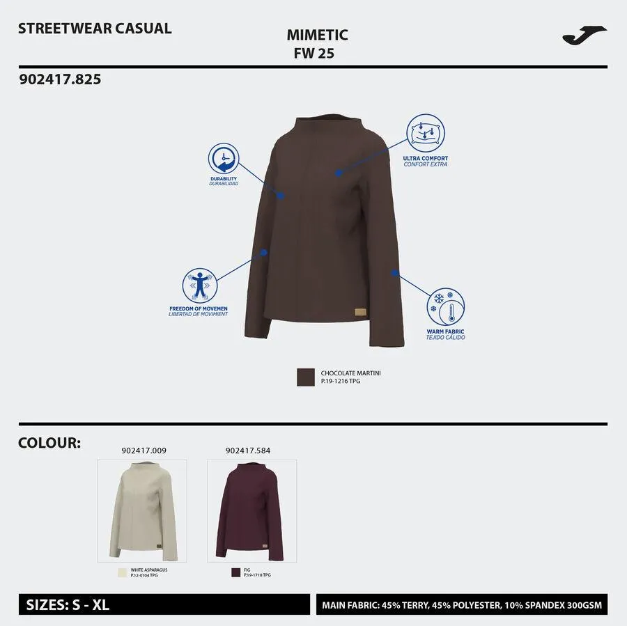 Sudadera mujer Mimetic marrón