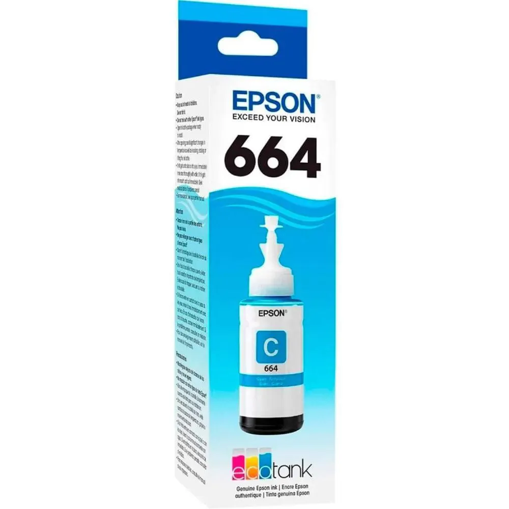 Tinta EPSON T 664 - 220 Cyan