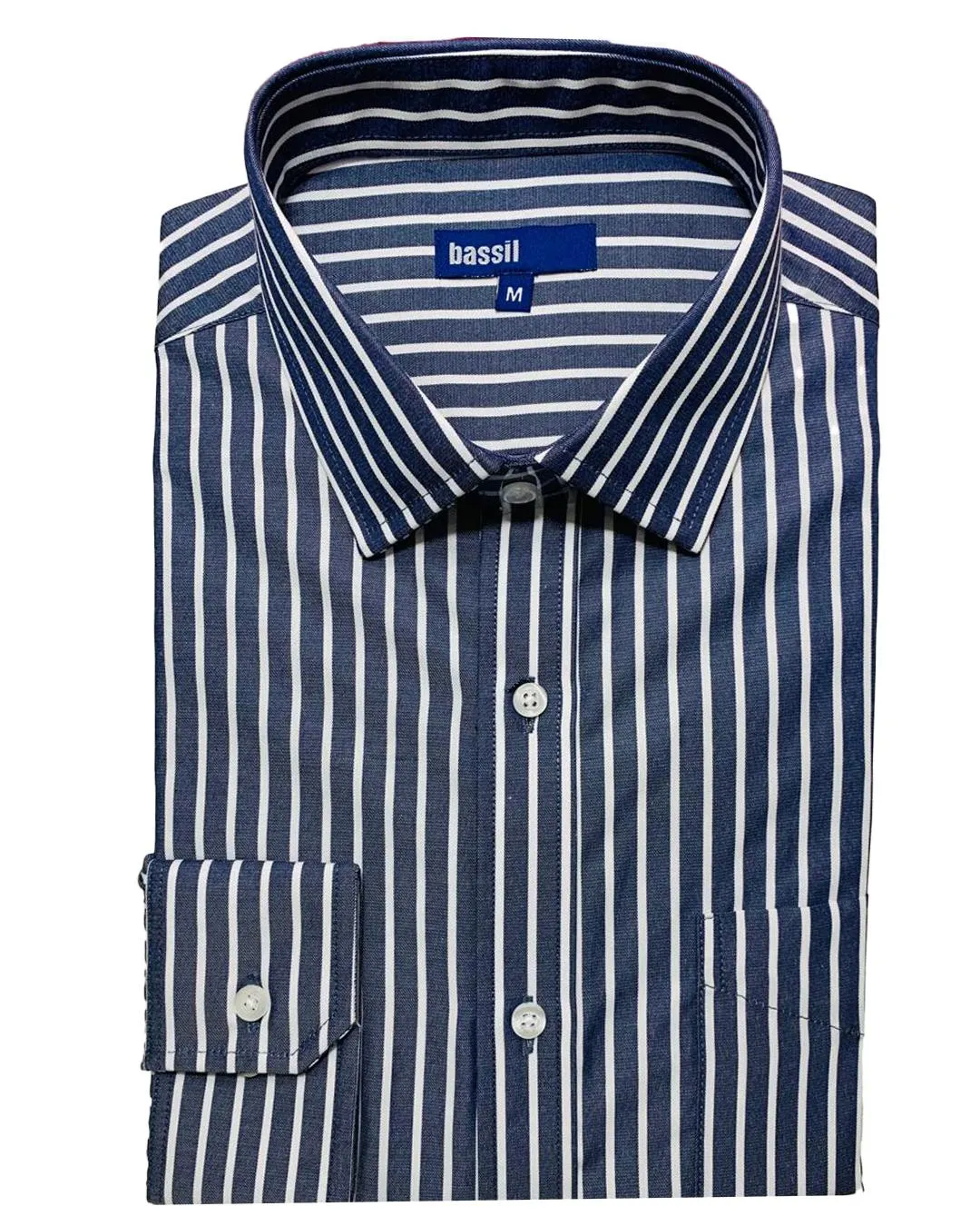 CAMISA AZUL BLANCO M/L