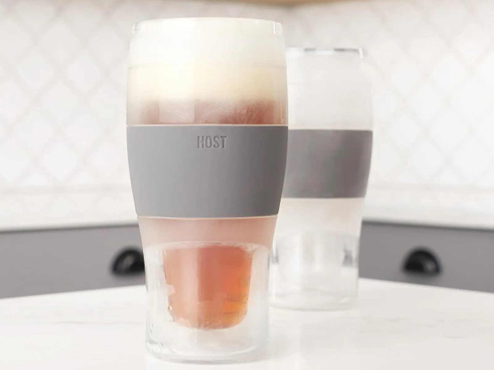 Vaso Enfriador Set x2 de Cerveza C/Gris