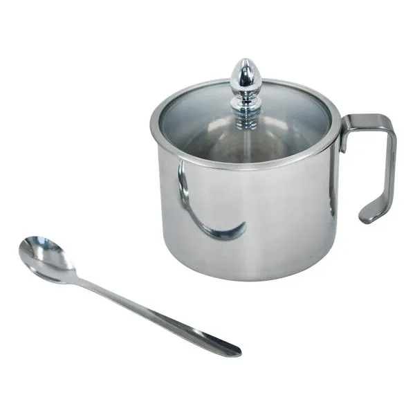 Azucarera Metal con Cuchara 9 x 9 cm