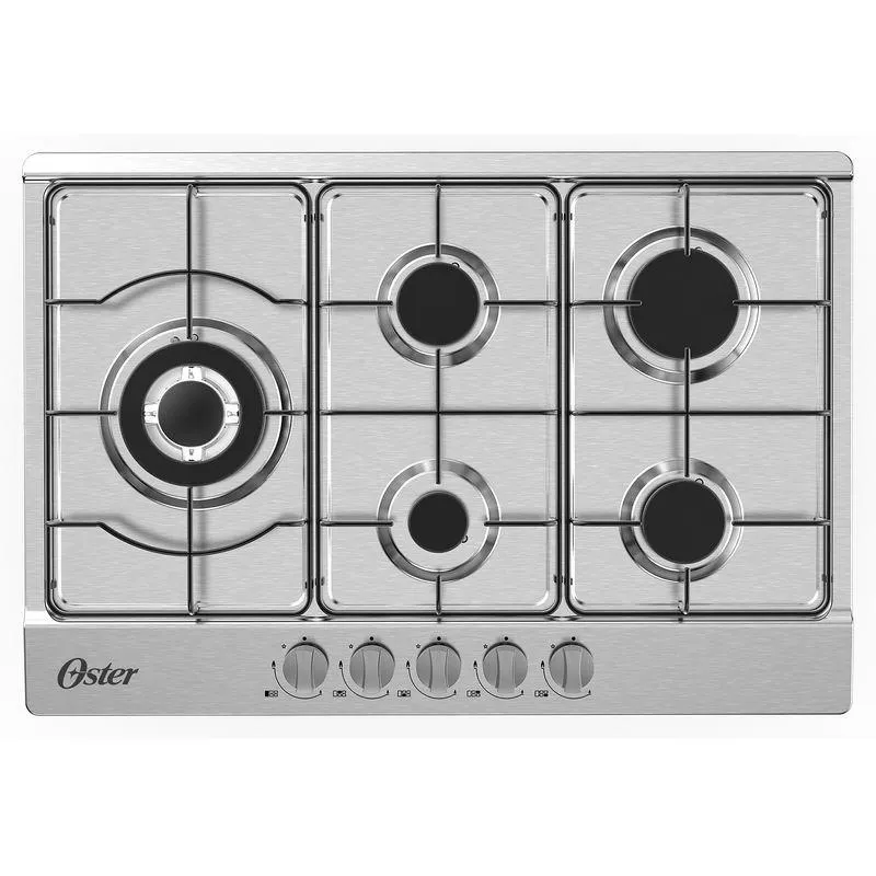Oster - Encimera a Gas OS-GC305BSS 5 Quemadores | Inox