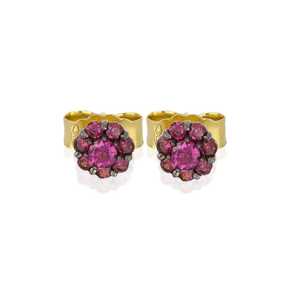 ARETES CON RODOLITAS COLECCIÓN FLEUR D´ÉTÉ