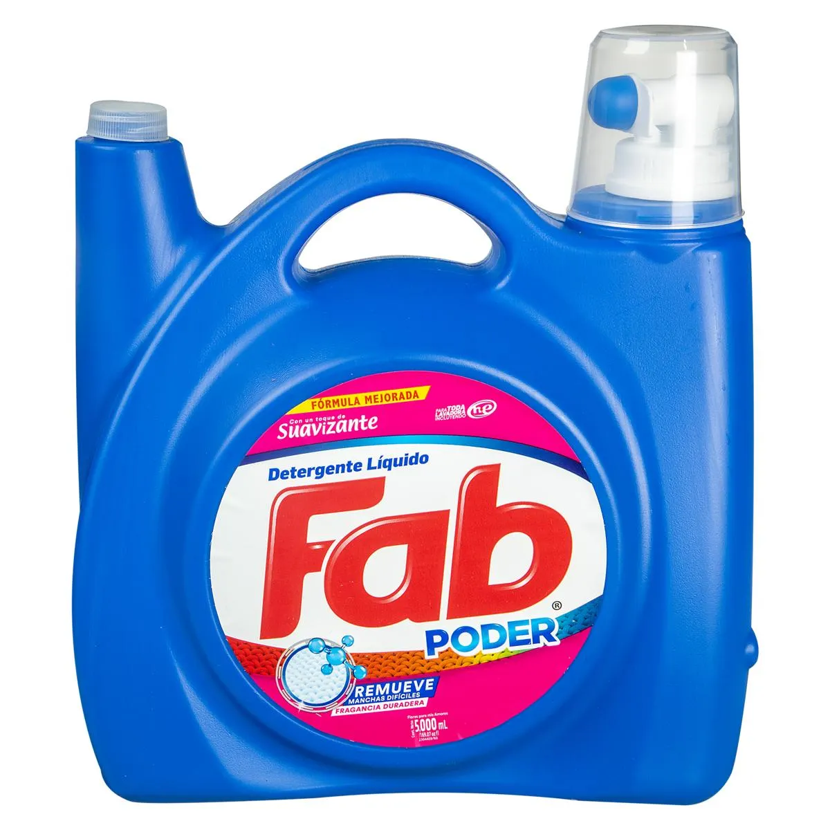 Detergente Líquido Fab Poder Suavizante 5 L