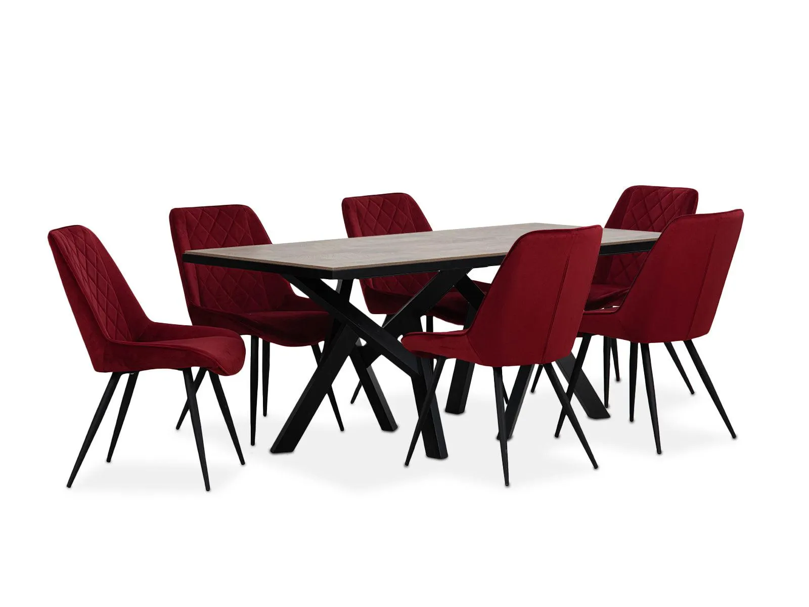 Mesa Comedor Calabria + 6 Sillas Diamond