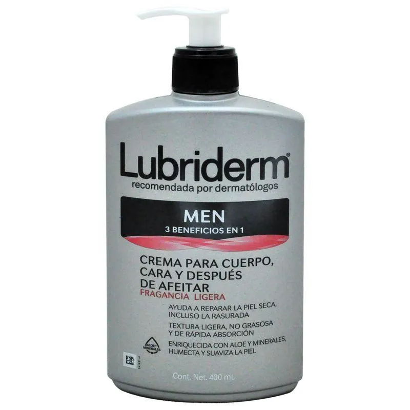 Lubriderm Crema Men 3en1 400 ml