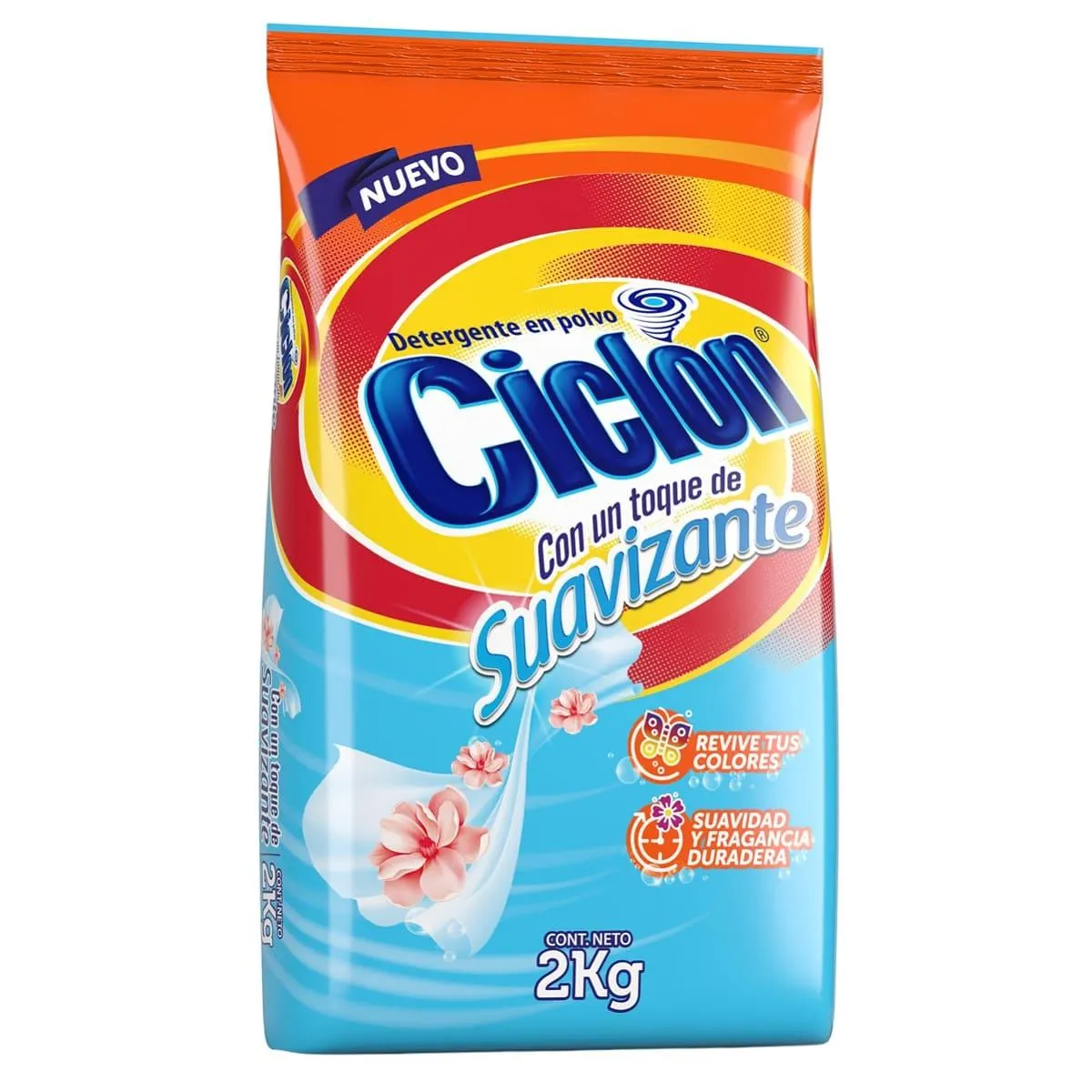 Detergente en Polvo Ciclón con Toque Suavizante 2kg