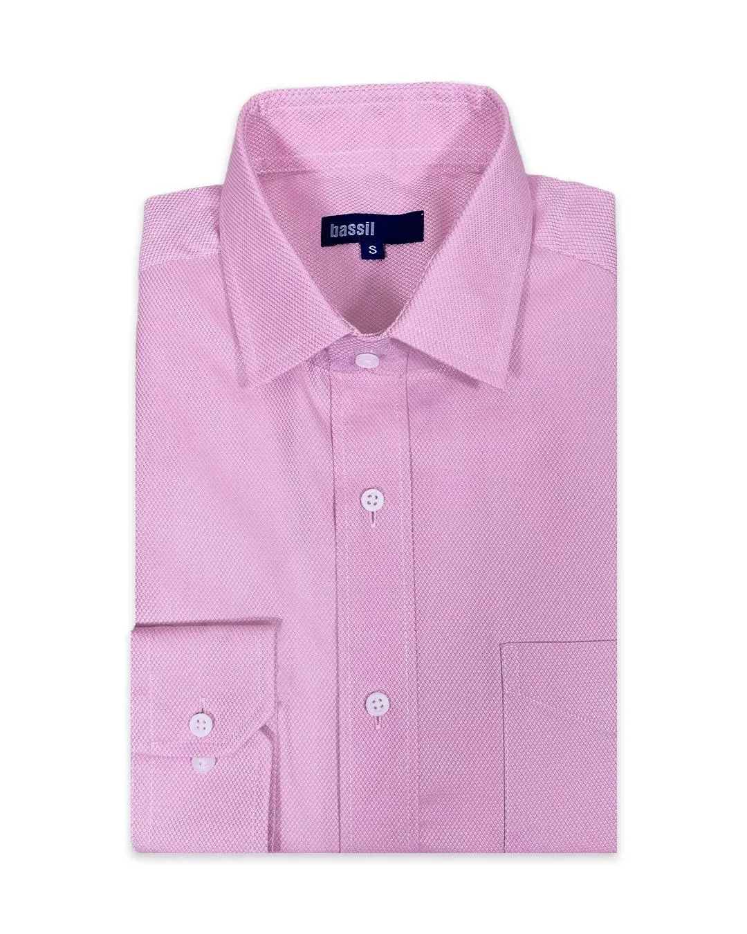 Camisa Rosado manga larga labrado