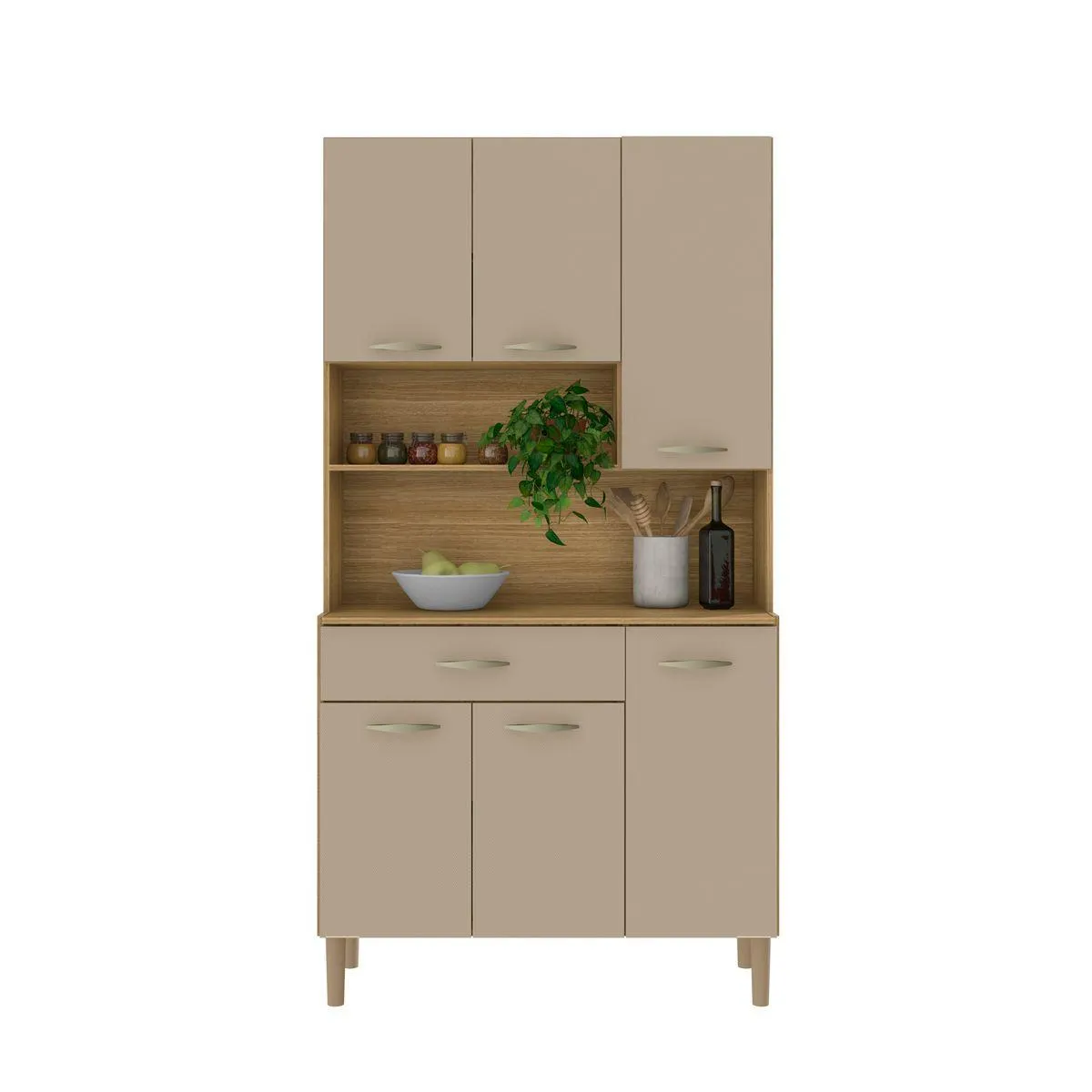 Mueble De Cocina Apolo | Bi Color Freijo / Vainilla