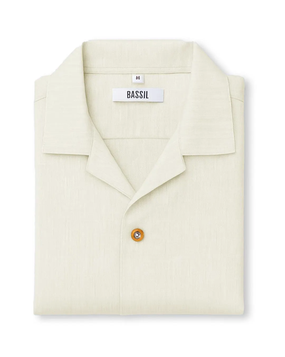 CAMISA LINO MANGA CORTA BEIGE