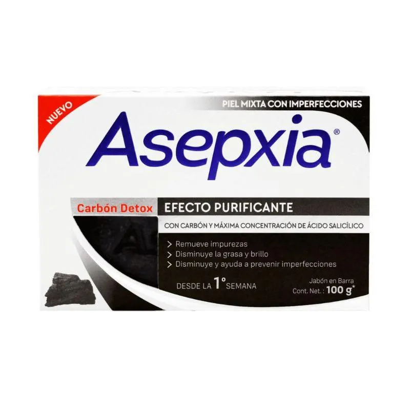 Asepxia Jabón en Barra Carbón Detox 100 g