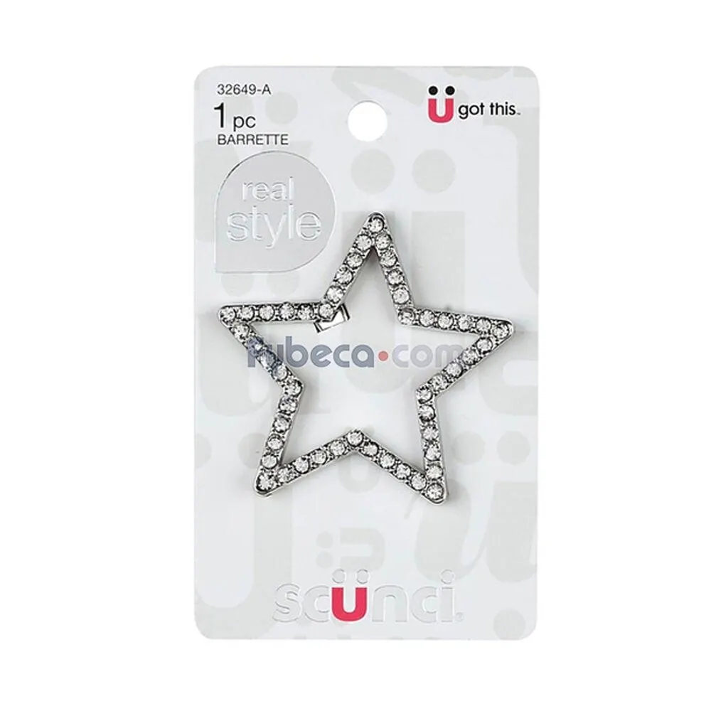 Vincha Scünci Estrella Brillos 6 Cm Unidad