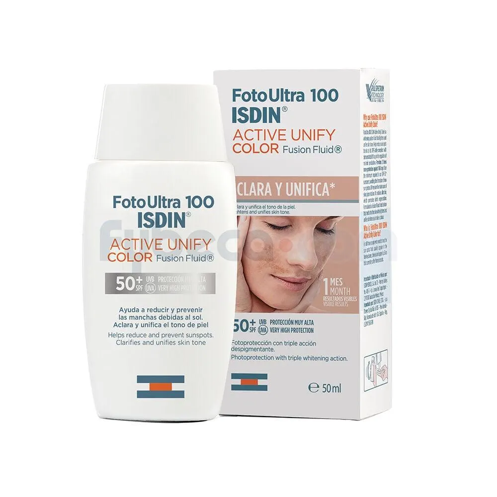 Protector Solar Fotoultra 100 Isdin Active Unify Color Spf 50+ 50 Ml Unidad