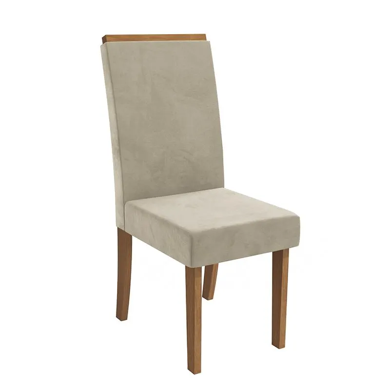 Silla Gambit Suede Beige Terciopelo