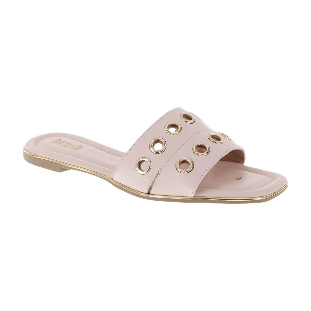 Sandalias planas Grommet para mujer