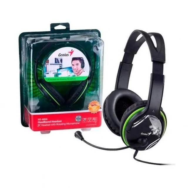 Genius - Auricular HS- 400A con micrófono | Verde