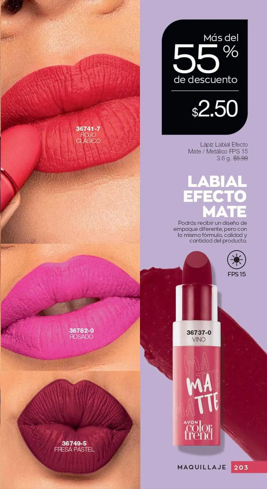 Catalogo de Catálogo AVON 31 de agosto al 30 de septiembre 2023 - Pag 203