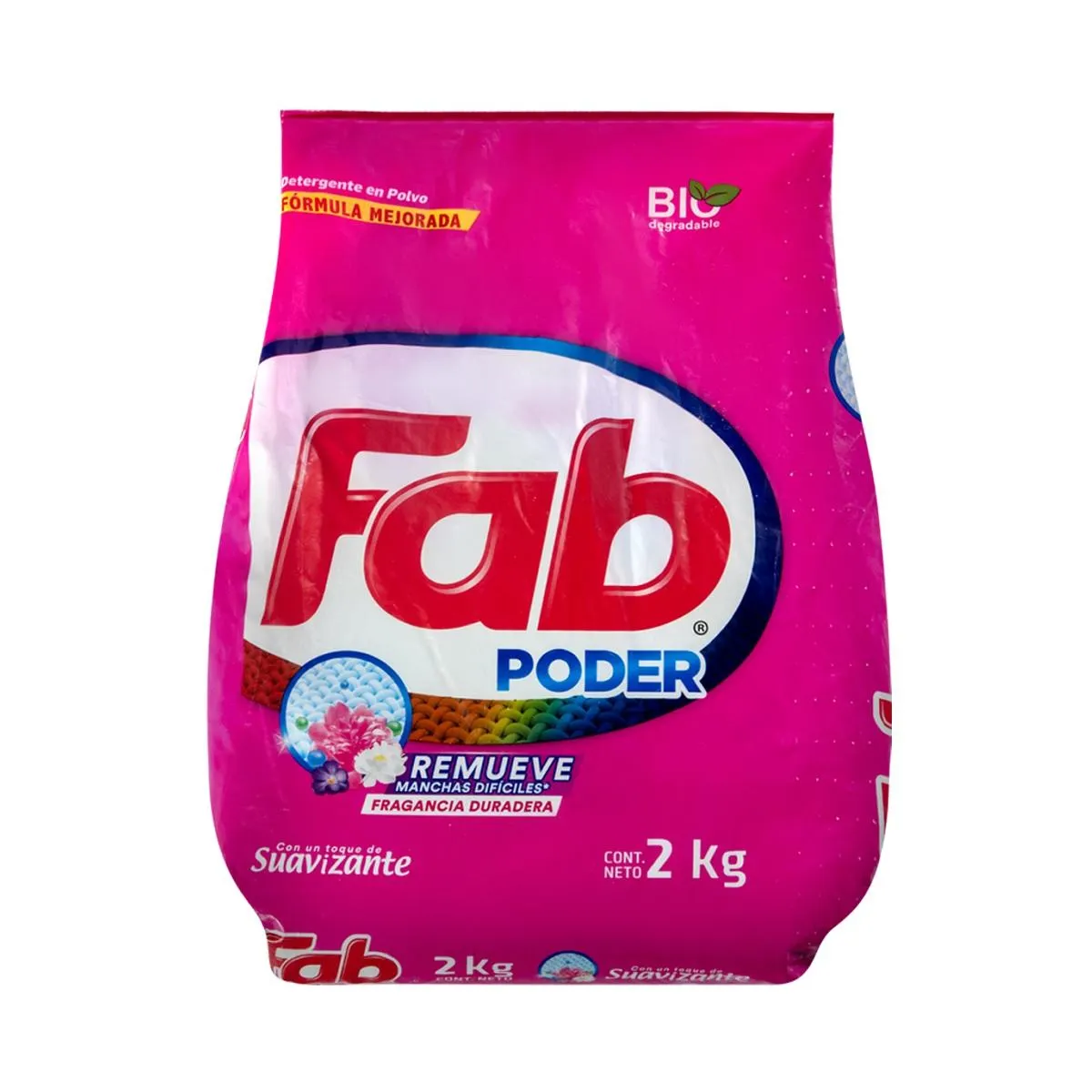 Detergente en Polvo Fab Poder con Suavizante 2 kg