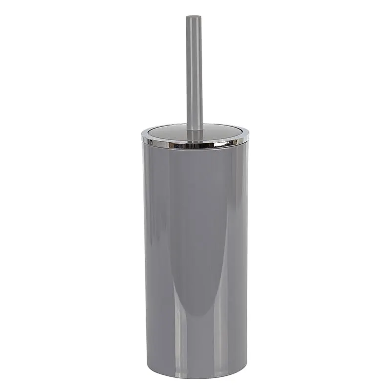 Porta Cepillo Lenox Gris Cromo para Baño PrimaNova